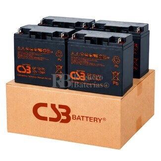Pack 4 Bater�as SAI APC AP1400 |  CSB GP12170 12 Voltios 17 Amperios
